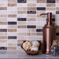 Beige and Brown 12 x 12 Polished Marble Mosaic Tile