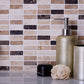 Beige and Brown 12 x 12 Polished Marble Mosaic Tile