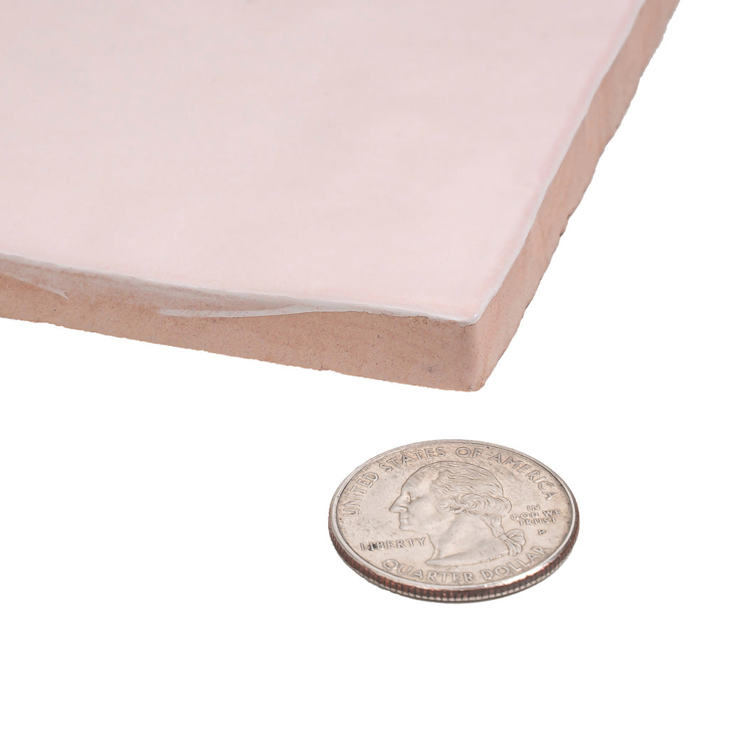 Soft Pink 5 x 5 Glossy Ceramic Square Tile