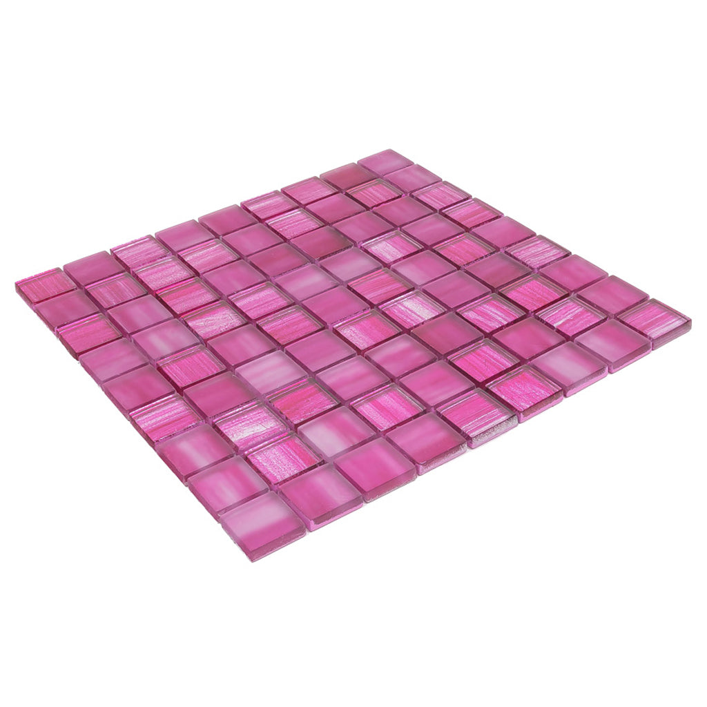 Fuchsia Pink 11 x 11 Glossy, Matte Glass Mosaic Tile