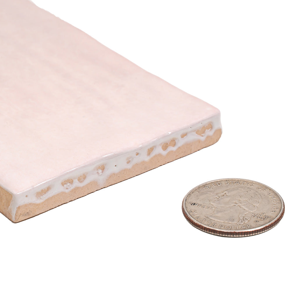 Soft Pink 2.5 x 8 Glossy Ceramic Subway Tile