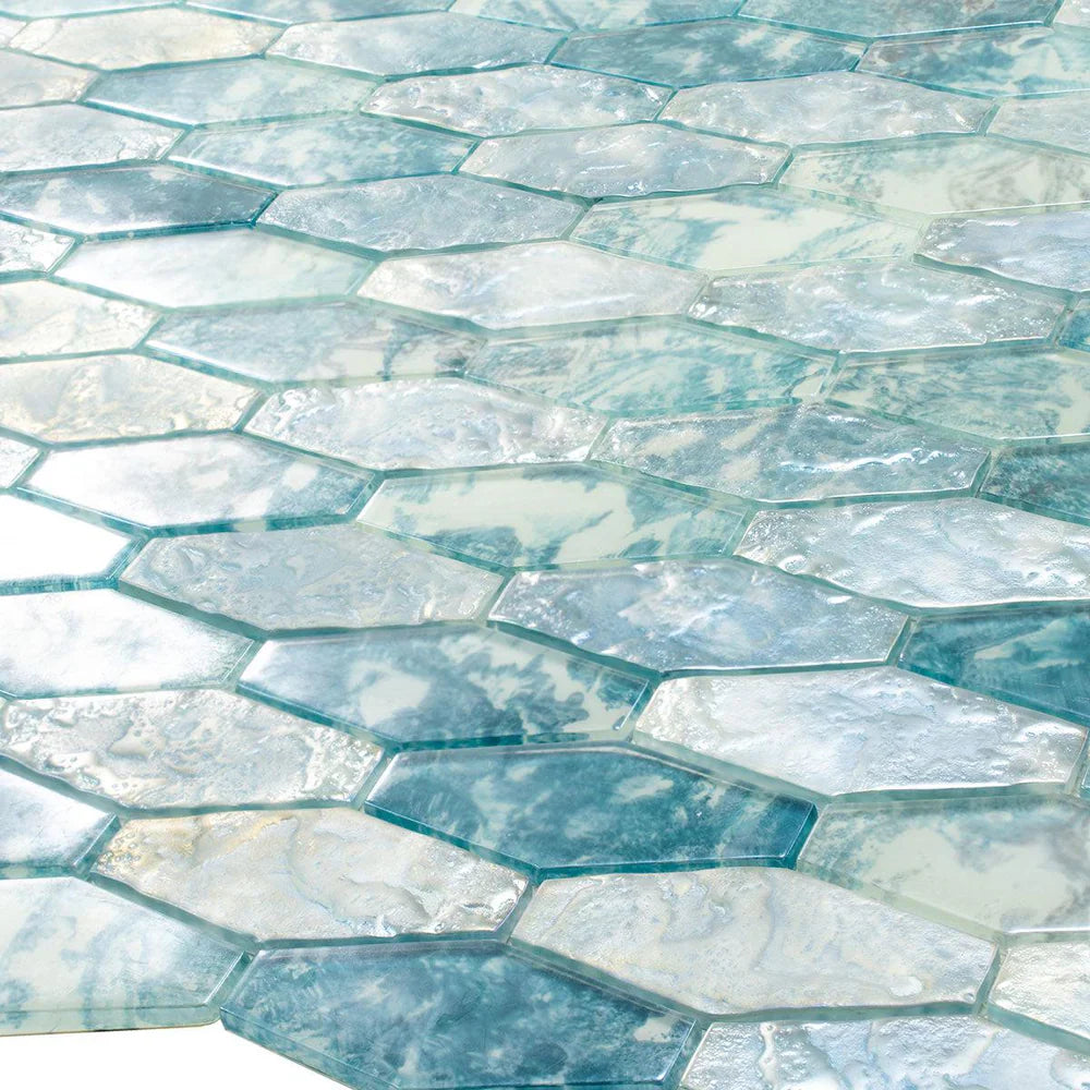 Aqua 11 x 12 Matte Glass Mosaic Tile