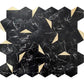 Black and Gold 12 x 12 Honed PVC Peel and Stick Tile