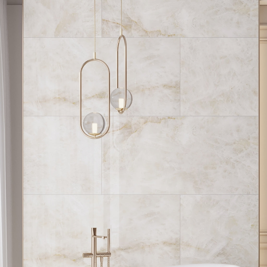 Light Cream Beige 24 x 48 Lappato Porcelain Large Tile