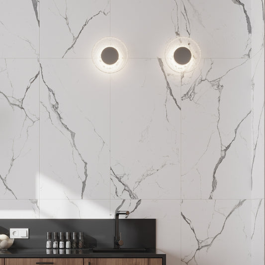 White Gray 24x48 Matte Porcelain Large Tile