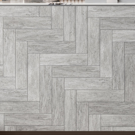 Gray 3x12 Textured Limestone Brick Tile