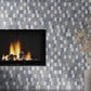 White and Charcoal Gray 11 x 13 Honed Terrazzo, Carrara Marble Mosaic Tile