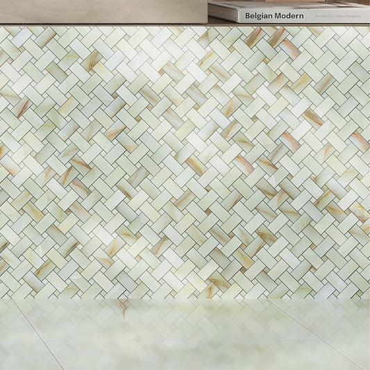 Celadon Giada 12x12 Lappato Porcelain Mosaic Tile