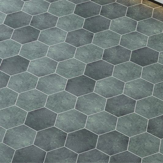 Moss Green 9 x 11 Matte Porcelain Hexagon Tile