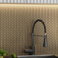 Gold 12 x 12 Glossy Herringbone Glass Mosaic Tile