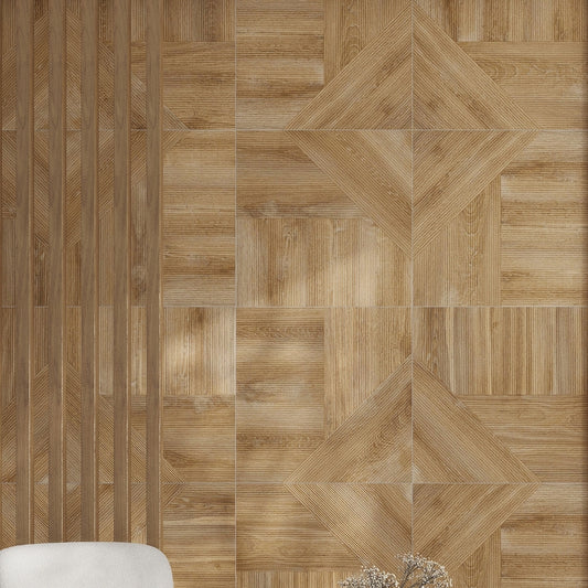 Brown 30 x 30 Matte Porcelain Slate Large Tile