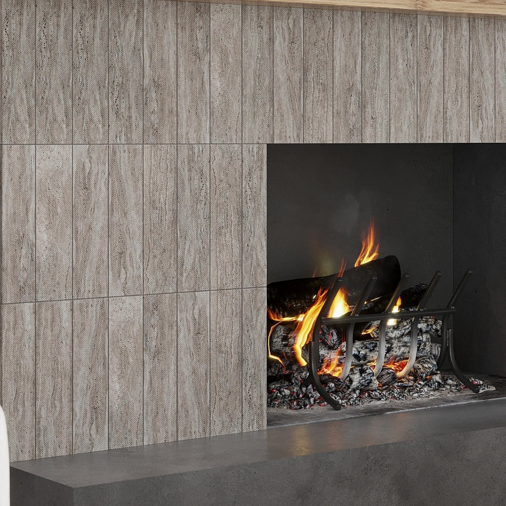 Wooden Grey 3x12 Textured Brick Tile