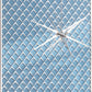 Blue Metallic Silver 12x9 Matte Glass Mosaic Tile