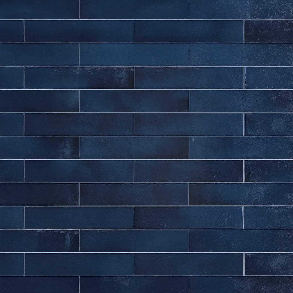 Navy Blue 2.6 x 16 Glossy Ceramic Subway Tile