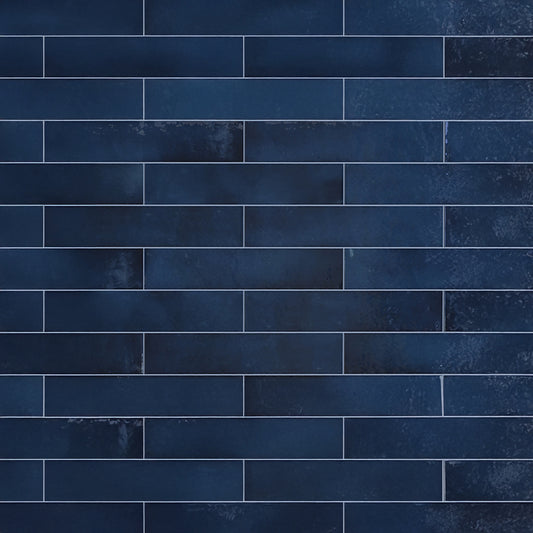 Navy Blue 2.6 x 16 Glossy Ceramic Subway Tile