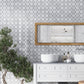 Stone White and Gray 12 x 12 Polished Stone Mosaic Tile