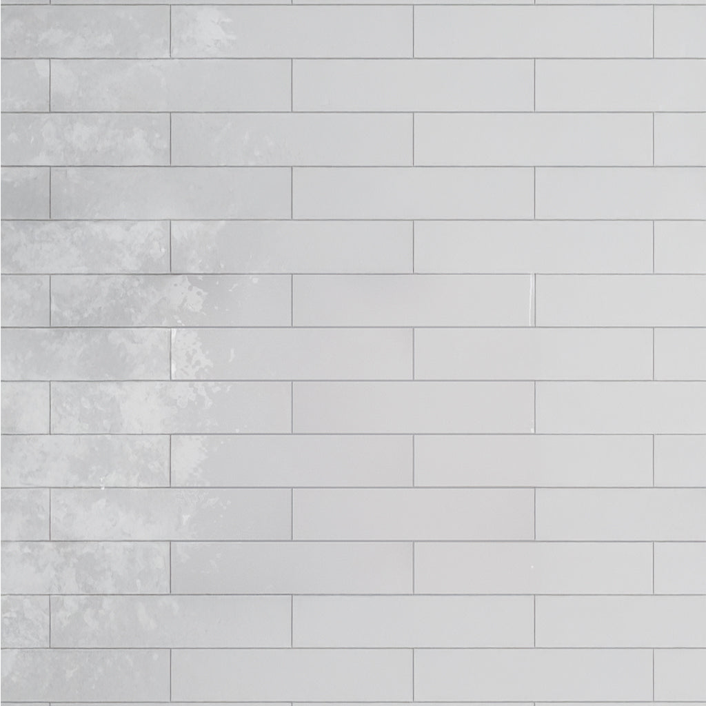 Ivory White 2.6 x 16 Glossy Ceramic Subway Tile