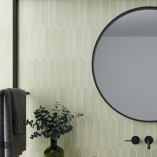 Moss Green 2 x 10 Matte Ceramic Picket Tile