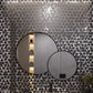 Gray 9x11 Glossy Glass Hexagon Mosaic Tile