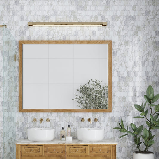 Misty White Gray 12x13 Polished Calacatta Gold Mosaic Tile
