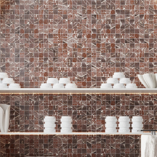 Rosso Levanto 12x12 Matte Gres Porcelain Square Mosaic Tile
