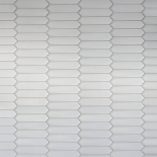 Cotton White 2 x 10 Ceramic Matte Picket Tile