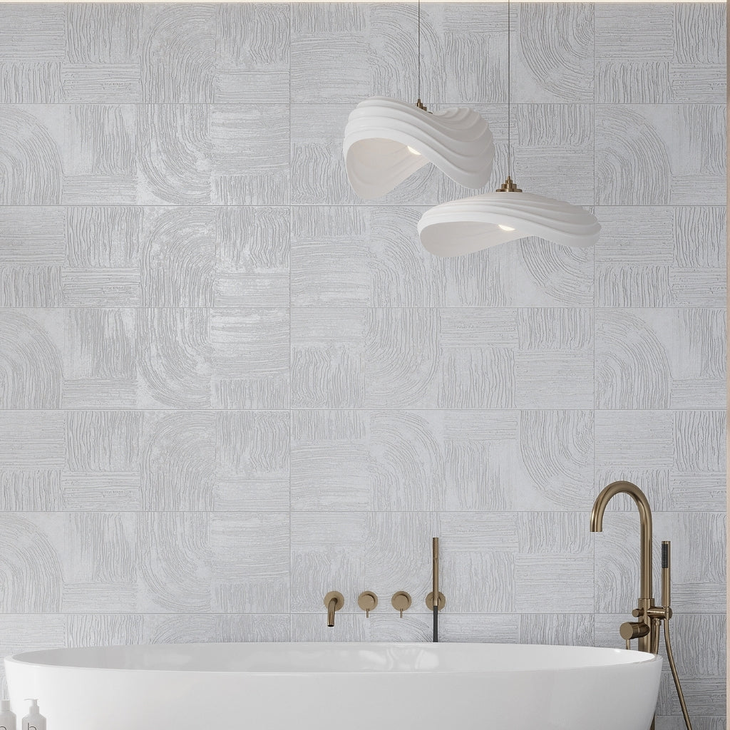 Off-White 12x36 Matte Ceramic Large Tile