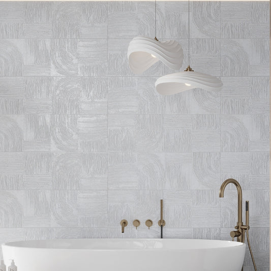 Off-White 12x36 Matte Ceramic Large Tile