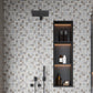 Neutral Cream and Soft Earthy 12 x 12 Foiled Textured Stone Mosaic Tile