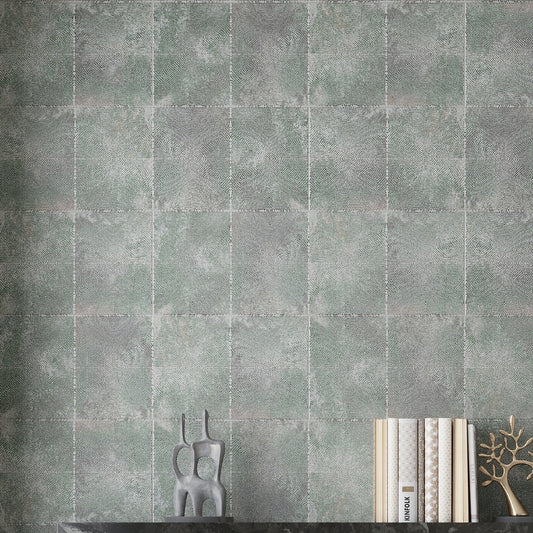 Blue and Green 12 x 36 3rd Fired Ceramic Dotted Large Tile
