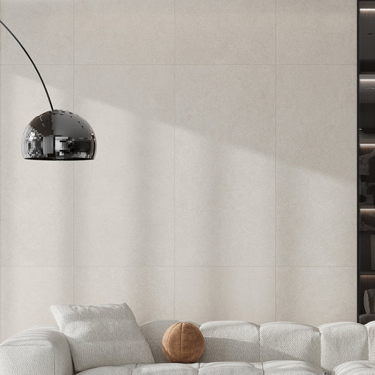 Limestone Beige 24x48 Matte Ceramic Large Tile