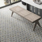 Gray and White 12 x 13 Honed Terrazzo, Dolomite Marble Mosaic Tile