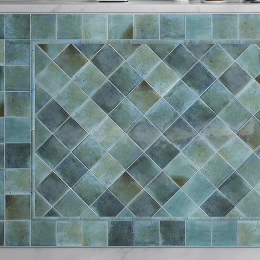 Blue 4 x 4 Glossy Ceramic Square Tile