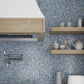Blue 12 x 12 Glossy Penny Glass Mosaic Tile