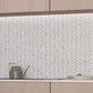 White with gray veins 11 x 13 Polished Glass, Recycled Glass Mosaic Tile