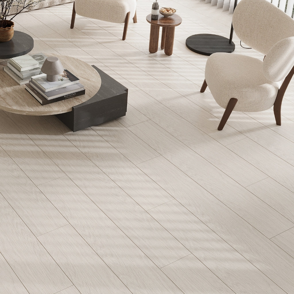 Almond Wood 10x60 Matte Porcelain Large Tile