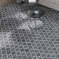 Charcoal Gray and Black 12 x 13 Honed Terrazzo, Dolomite Marble Mosaic Tile