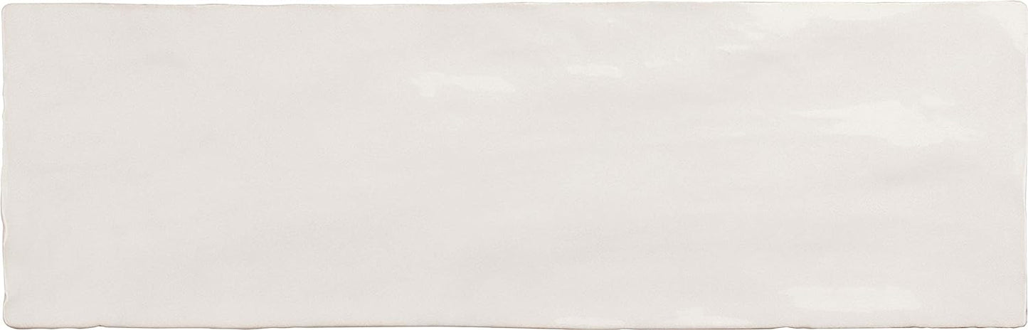 White 2.5 x 8 Glossy Ceramic Subway Tile