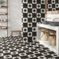 Black 8x8 Matte Porcelain Square Tile
