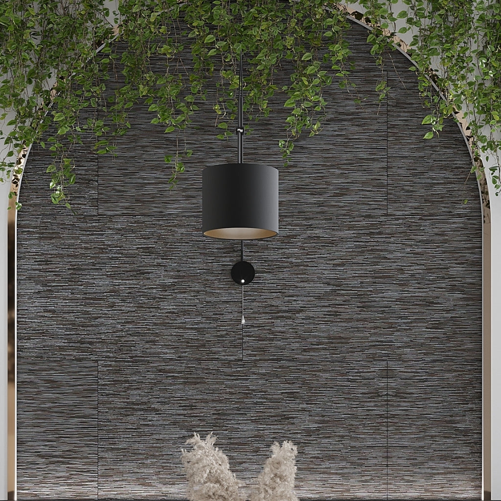 Black 24 x 48 Textured Porcelain Large Tile