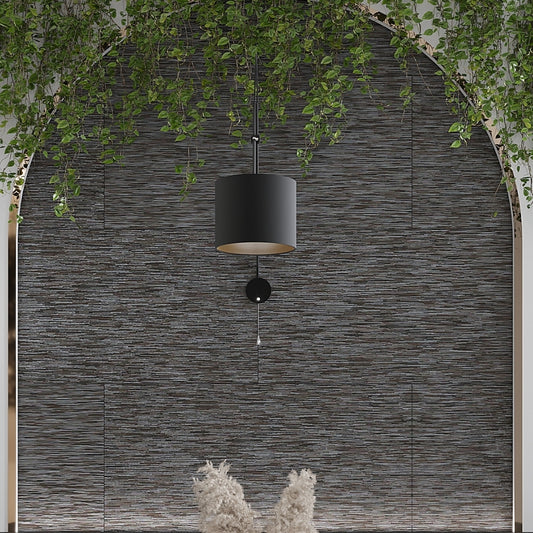 Black 24 x 48 Textured Porcelain Large Tile