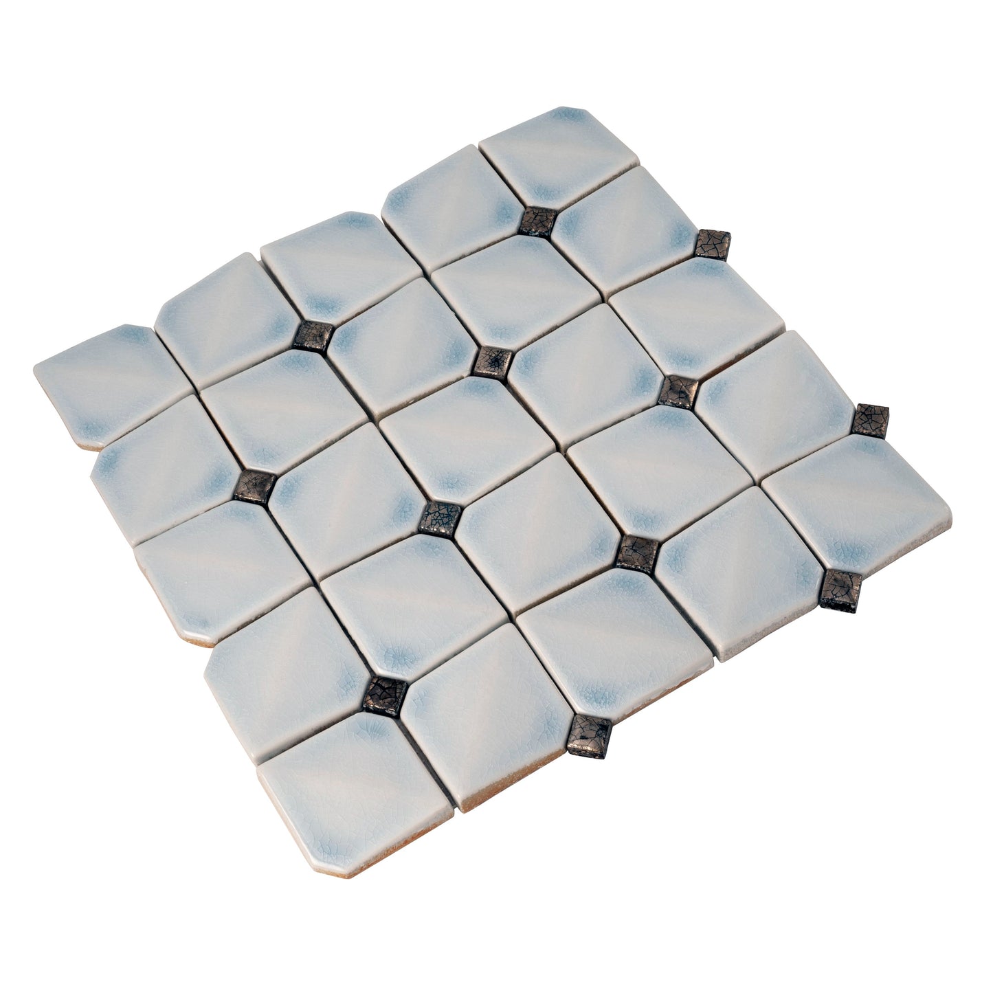 Frost White 12x12 Glossy Ceramic Mosaic Tile