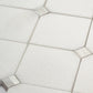Pearl White 11x11 Polished Thassos, Shell Mosaic Tile Sample