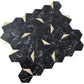 Black and Gold 12 x 12 Honed PVC Peel and Stick Tile