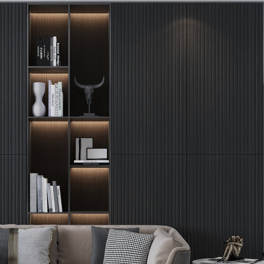 Charcoal Black 24 x 48 Matte Porcelain Large Tile