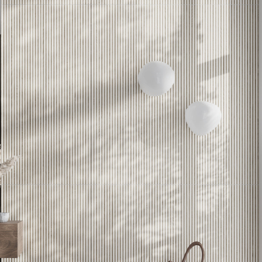Warm White Taupe 24x48 Matte Ceramic Large Tile