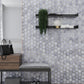 Soft Silver Gray 9 x 10 Matte Glass Mosaic Tile
