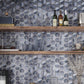 Silver Midnight Blue 9 x 10 Matte Glass Mosaic Tile