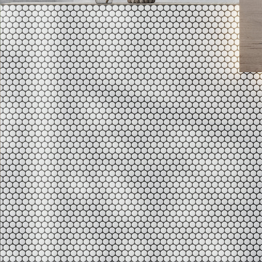 Pearl White 12 x 12 Matte Porcelain Mosaic Tile