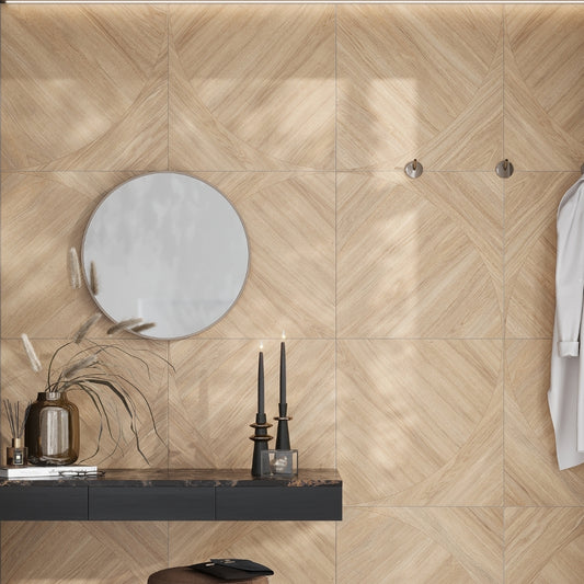 Honey Wood 24x24 Matte Porcelain Large Tile